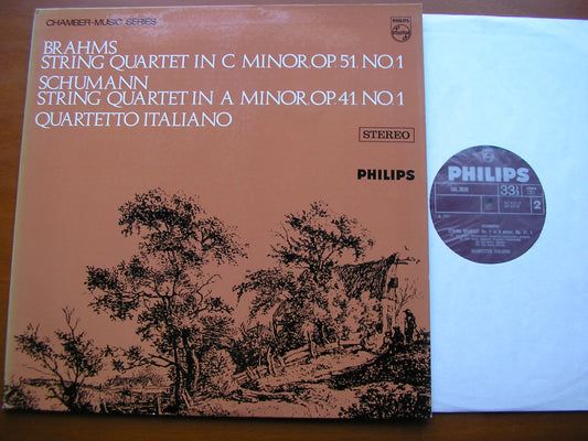 BRAHMS: STRING QUARTET No. 1 Op. 51 / SCHUMANN: STRING QUARTET No. 1  Op. 41      QUARTETTO ITALIANO    SAL 3639