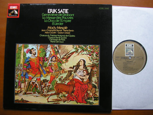SATIE: GENEVIEVE DE BRABANT / LA MESSE DES PAUVRES / SONGS      MESPLE / ORCHESTRE DE PARIS / DERVAUX     065 - 12804