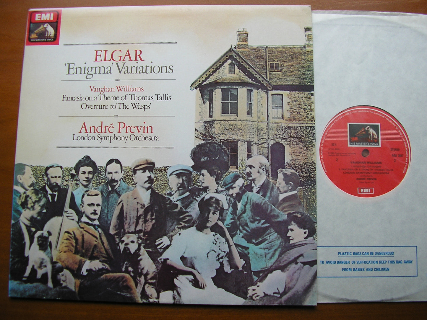 ELGAR: ENIGMA VARIATIONS / VAUGHAN WILLIAMS: TALLIS FANTASIA / THE WASPS PREVIN / LONDON SYMPHONY ASD 3857