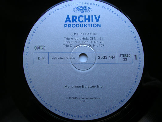 HAYDN: FIVE BARYTON TRIOS     MUNICH BARYTON TRIO      2533 444
