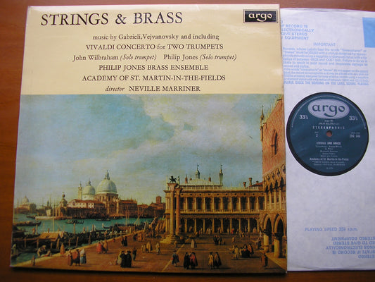 STRINGS & BRASS: MUSIC OF GABRIELI / VEJVANOVSKY / VIVALDI     WILBRAHAM / JONES / DAVIS / MARRINER     ZRG 644