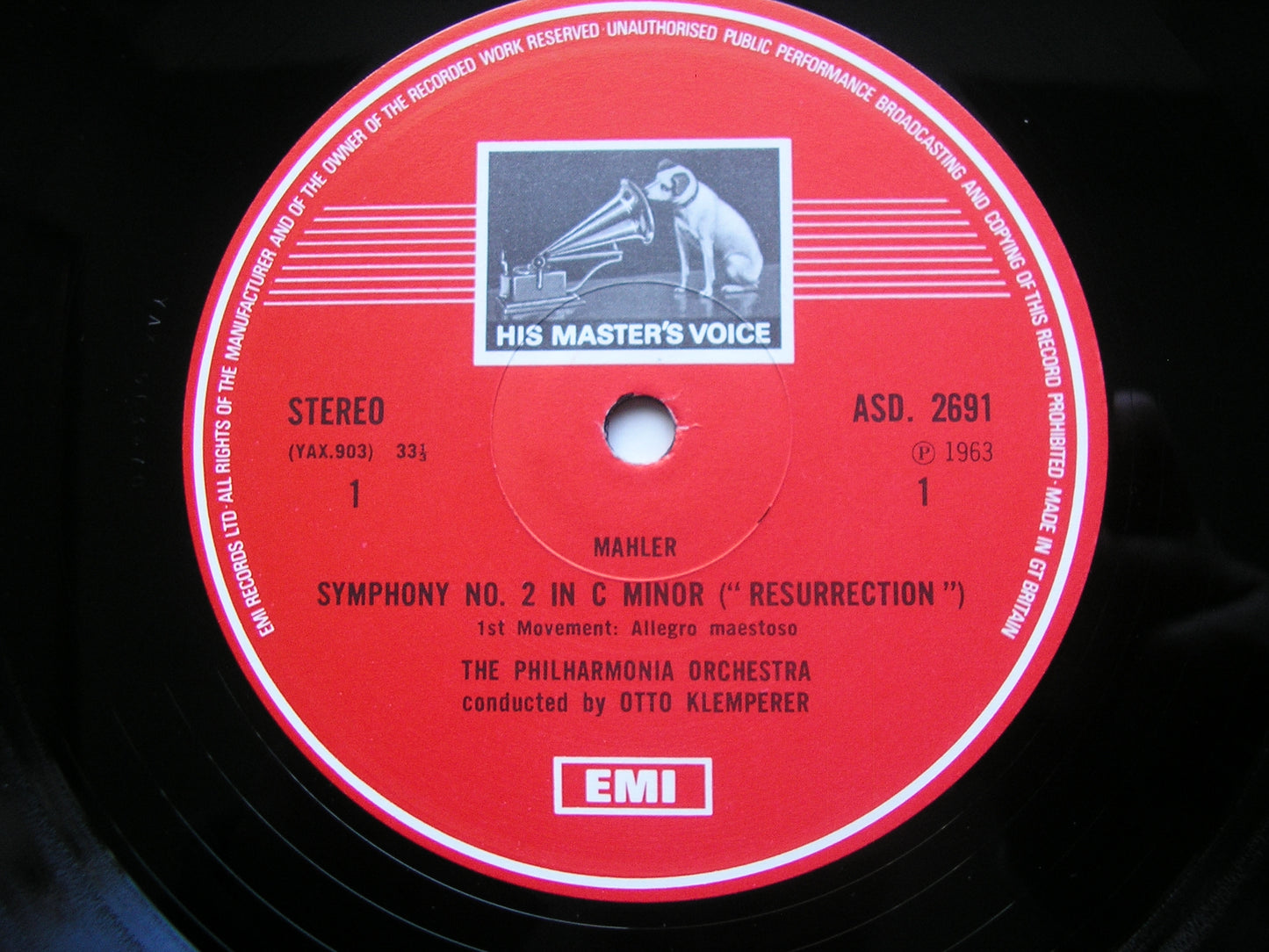 MAHLER: SYMPHONY No. 2 'Resurrection'     SCHWARZKOPF / ROSSL-MAJDAN / PHILHARMONIA / KLEMPERER     SLS 806
