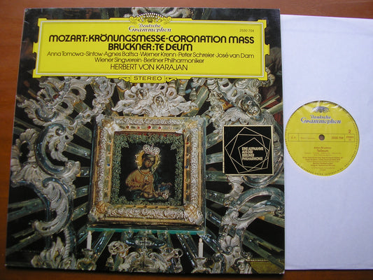 BRUCKNER: TE DEUM / MOZART: CORONATION MASS      SOLOISTS / BERLIN PHILHARMONIC / KARAJAN      2530 704