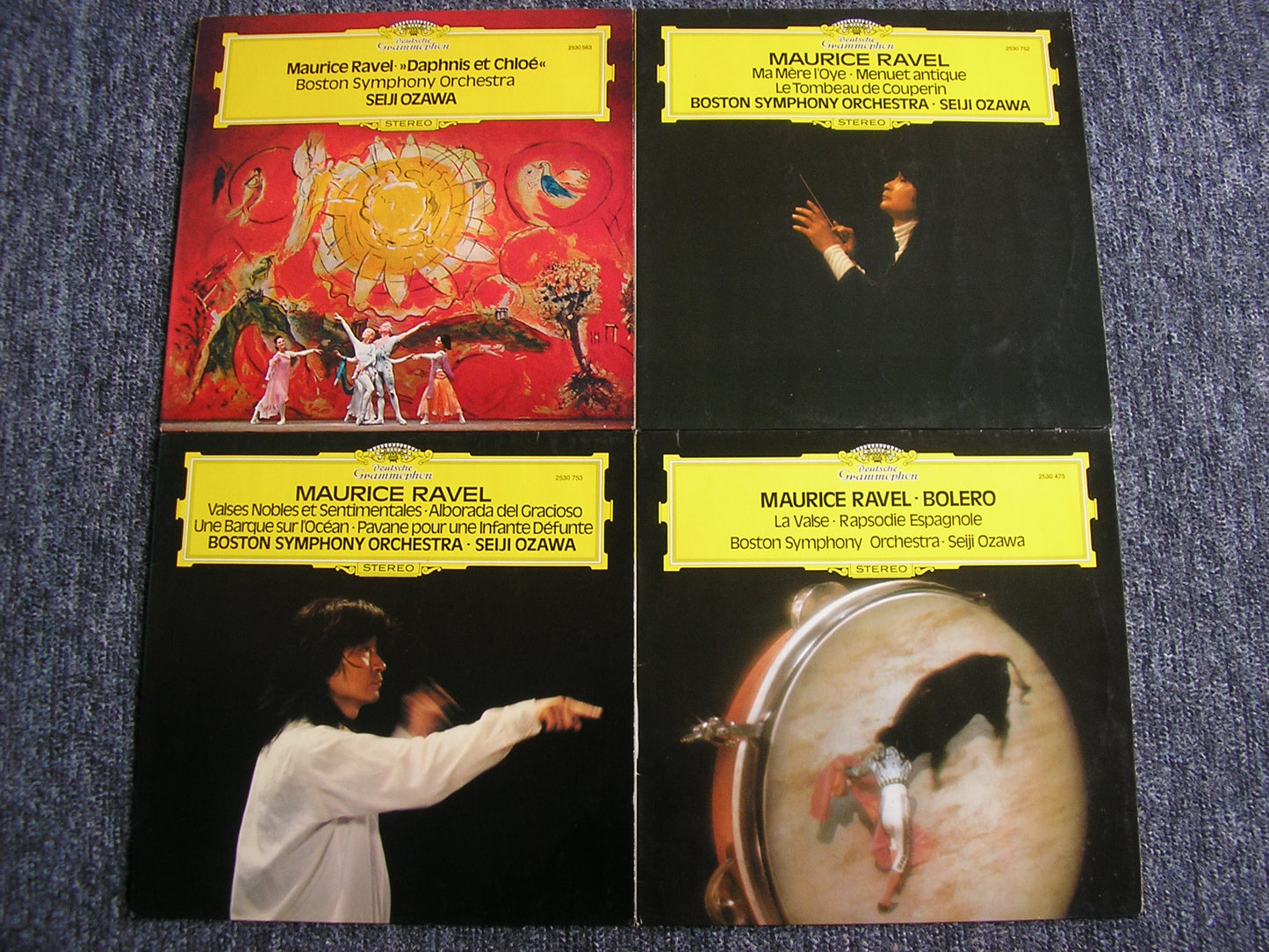 RAVEL: ORCHESTRAL WORKS OZAWA / BOSTON SYMPHONY 4LP NM