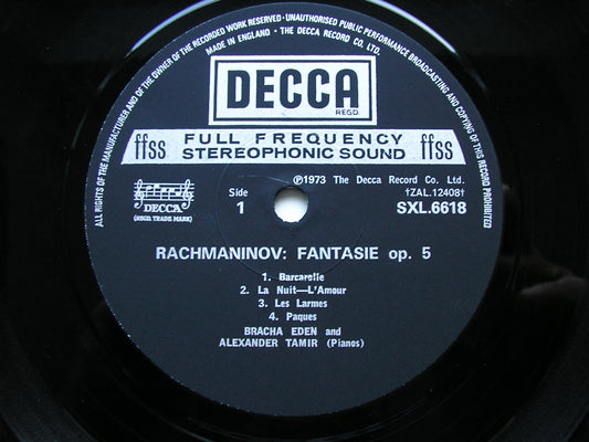 RACHMANINOV: MUSIC FOR TWO PIANOS EDEN & TAMIR SXL 6618