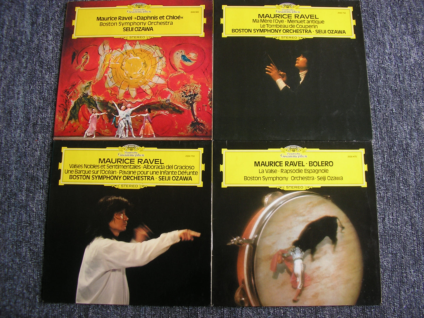 RAVEL: ORCHESTRAL WORKS OZAWA / BOSTON SYMPHONY 4LP NM