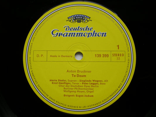 BRUCKNER: TE DEUM / PSALM 150 / GLORIA    SOLOISTS / BAVARIAN RADIO ORCHESTRA/ BERLIN PHILHARMONIC / JOCHUM    139 399