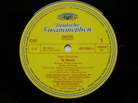 BRUCKNER: TE DEUM / PSALM 150 / HELGOLAND     BARENBOIM / CHICAGO SYMPHONY   410 650