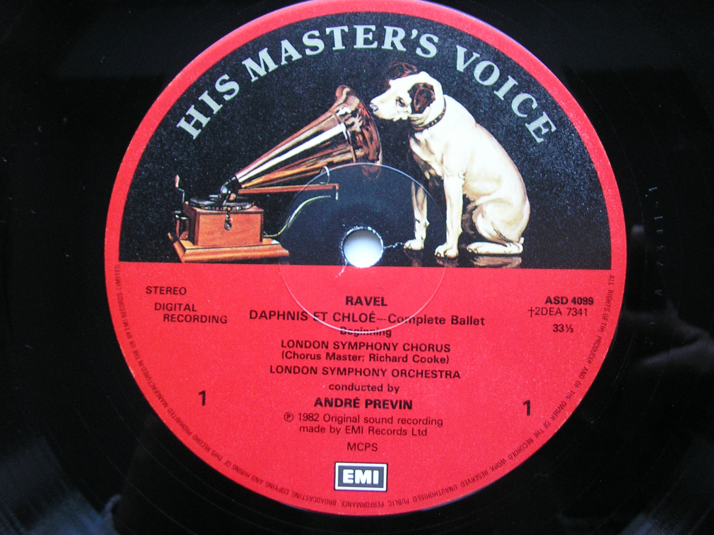 RAVEL: DAPHNIS & CHLOE complete ballet    PREVIN / LONDON SYMPHONY     ASD 4099