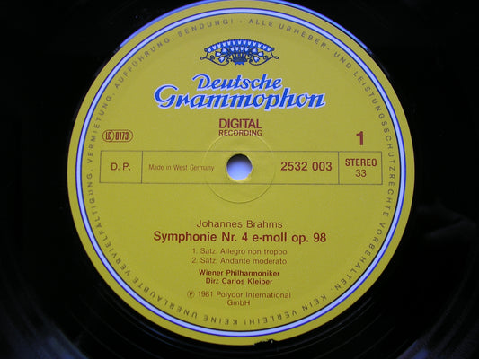 BRAHMS: SYMPHONY No. 4     KLEIBER / VIENNA PHILHARMONIC   2532 003