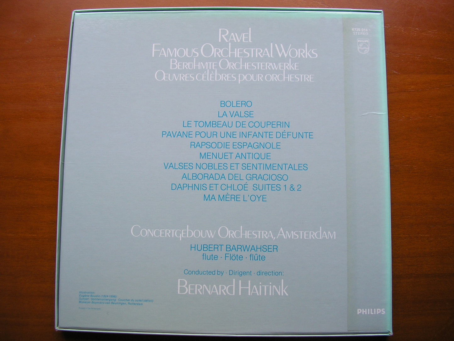 RAVEL: FAMOUS ORCHESTRAL WORKS HAITINK / CONCERTGEBOUW ORCHESTRA 3LP 6725 016