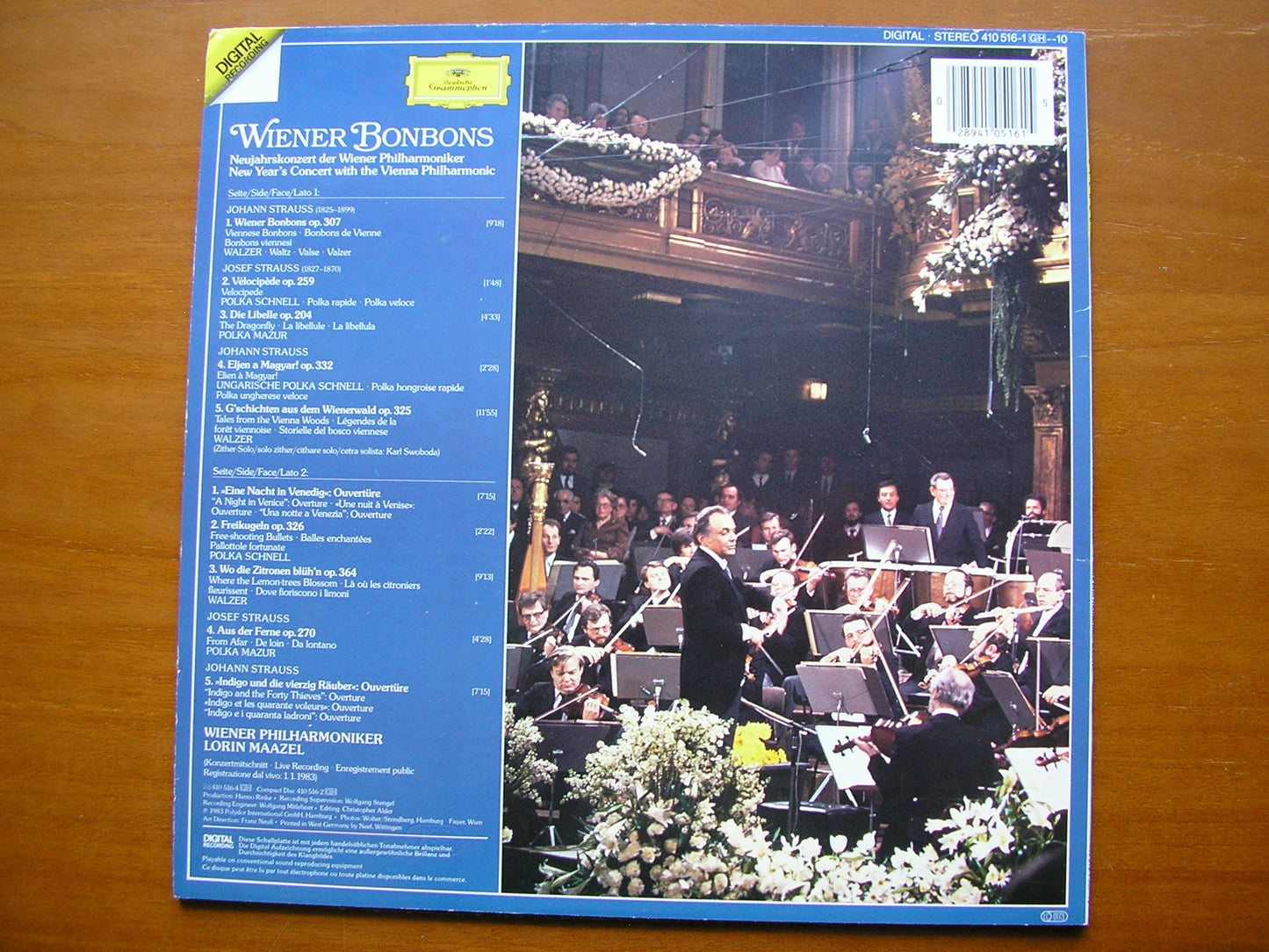 VIENNSE BONBONS: Music of JOHANN & JOSEF STRAUSS MAAZEL / VIENNA PHILHARMONIC 410 516