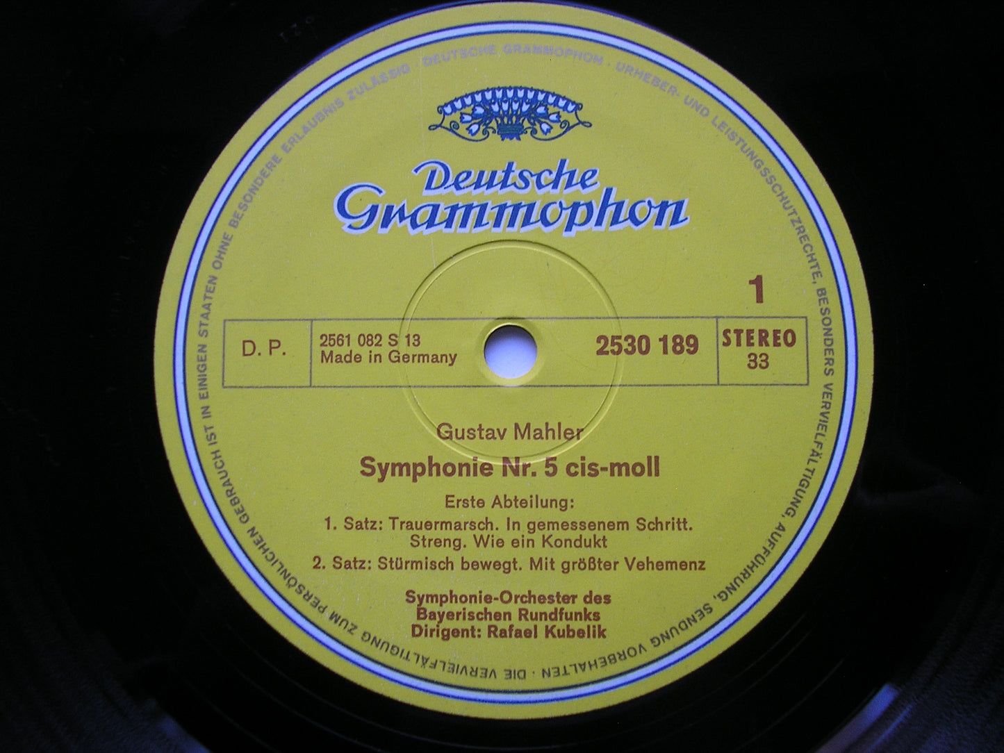 MAHLER: SYMPHONY No. 5 / LIEDER EINES FAHRENDEN GESELLEN FISCHER-DIESKAU / BAVARIAN RADIO SYMPHONY / KUBELIK 2707 056