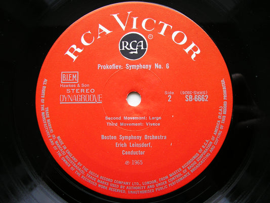 PROKOFIEV: SYMPHONY No. 6 LEINSDORF / BOSTON SYMPHONY SB 6662