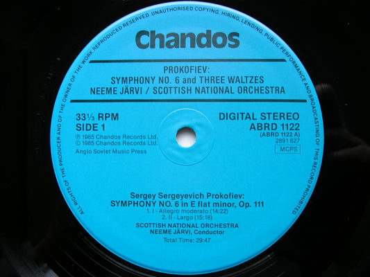 PROKOFIEV: SYMPHONY No. 6 / THREE WALTZES Op. 110 JARVI /SCOTTISH NATIONAL ORCHESTRA ABRD 1122