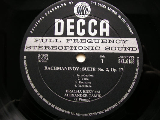 SXL 6158 MUSIC FOR TWO PIANOS BRACHA EDEN & ALEXANDER TAMIR ED1