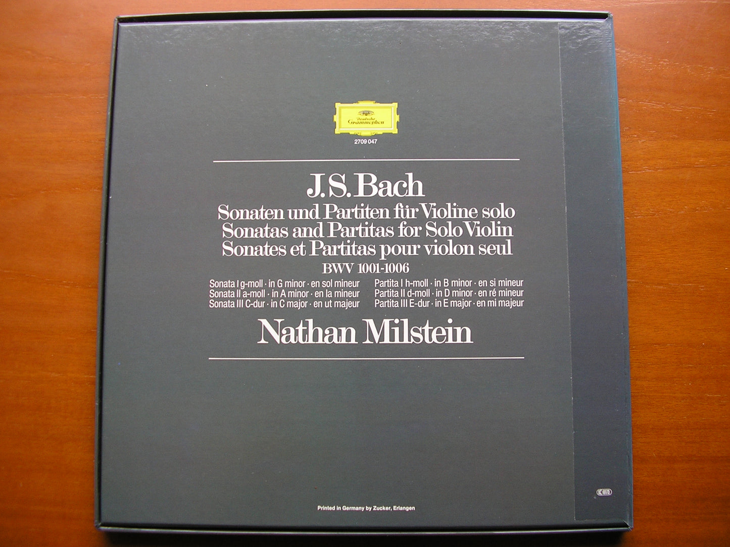 BACH: UNACCOMPANIED SONATAS & PARTITAS       NATHAN MILSTEIN      3LP       2709 047