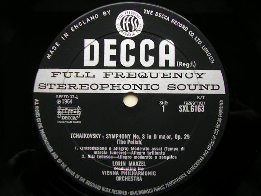 SXL 6163 TCHAIKOVSKY: SYMPHONY No. 2 'The Polish' MAAZEL / VIENNA PHILHARMONIC ED2