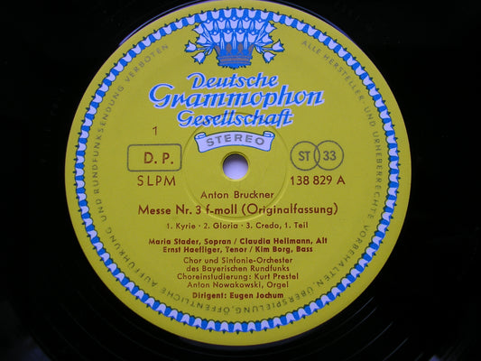BRUCKNER: MASS No. 3    SOLOISTS / BAVARIAN RADIO SYMPHONY / JOCHUM      138 829