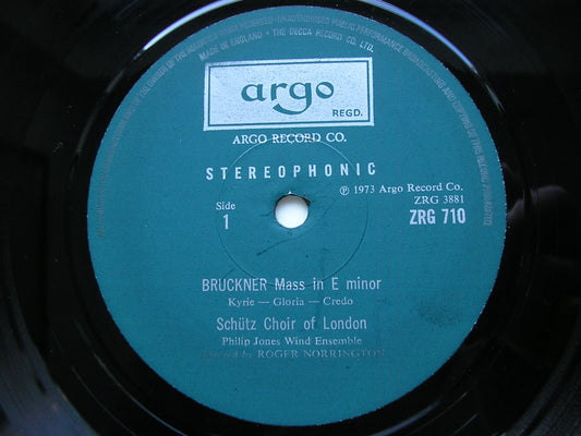 BRUCKNER: MASS No. 2 in E minor       SCHUTZ CHOIR OF LONDON / PHILIP JONES BRASS ENSEMBLE / NORRINGTON     ZRG 710