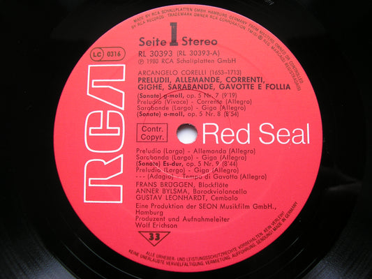 CORELLI: SONATAS Op. 5 Nos. 7 - 12 FRANS BRUGGEN / GUSTAV LEONHARDT / ANNER BYLSMA RL 30393