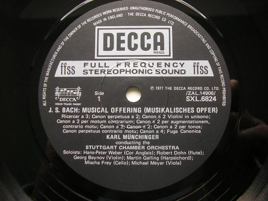 SXL 6824  BACH: MUSICAL OFFERING     MUNCHINGER / STUTTGART CHAMBER ORCHESTRA