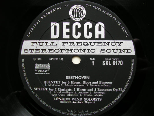 SXL 6170 BEETHOVEN: COMPLETE MUSIC FOR WIND BAND LONDON WIND SOLOISTS / BRYMER ED1