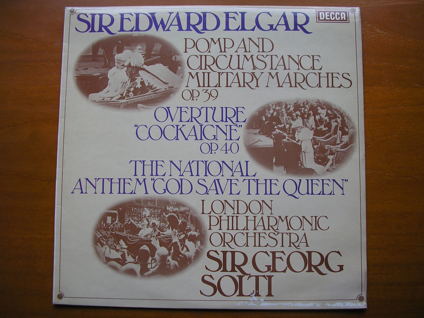 ELGAR: POMP & CIRCUMSTANCE MARCHES 1 - 5 / OVERTURE COCKAIGNE      SOLTI / LONDON PHILHARMONIC      SXL 6848