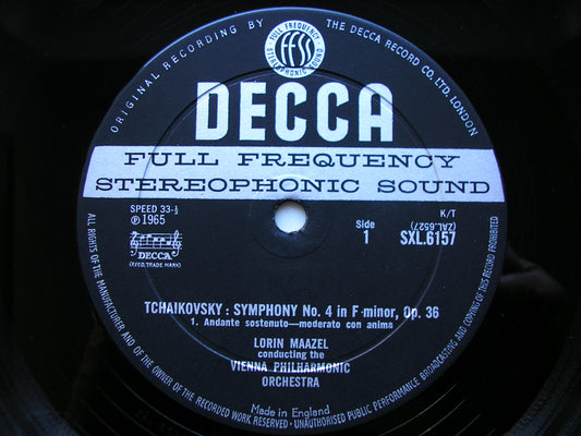 SXL 6157 TCHAIKOVSKY: SYMPHONY No. 4 MAAZEL / VIENNA PHILHARMONIC ED1