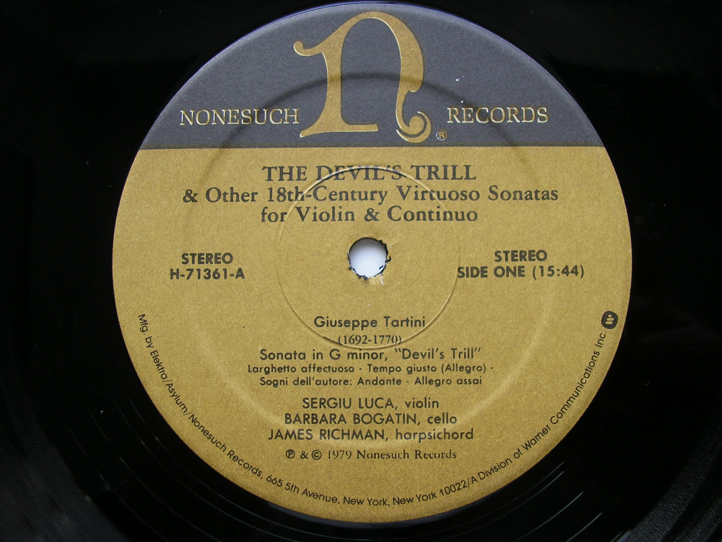 TARTINI: THE DEVIL'S TRILL / VIOLIN SONATAS BY CHABRAN & NARDINI     LUCA / BOGATIN / RICHMAN    H-71361