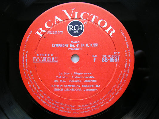MOZART: SYMPHONY No. 41 'Jupiter' / EINE KLEINE NACHTMUSIK LEINSDORF / BOSTON SYMPHONY SB 6567