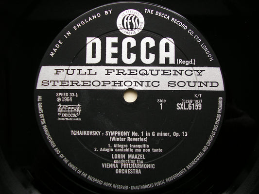 SXL 6159 TCHAIKOVSKY: SYMPHONY No. 1 MAAZEL / VIENNA PHILHARMONIC ED2