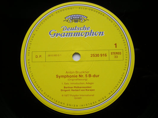 BRUCKNER: SYMPHONY No. 5      KARAJAN / BERLIN PHILHARMONIC    2LP     2707 101
