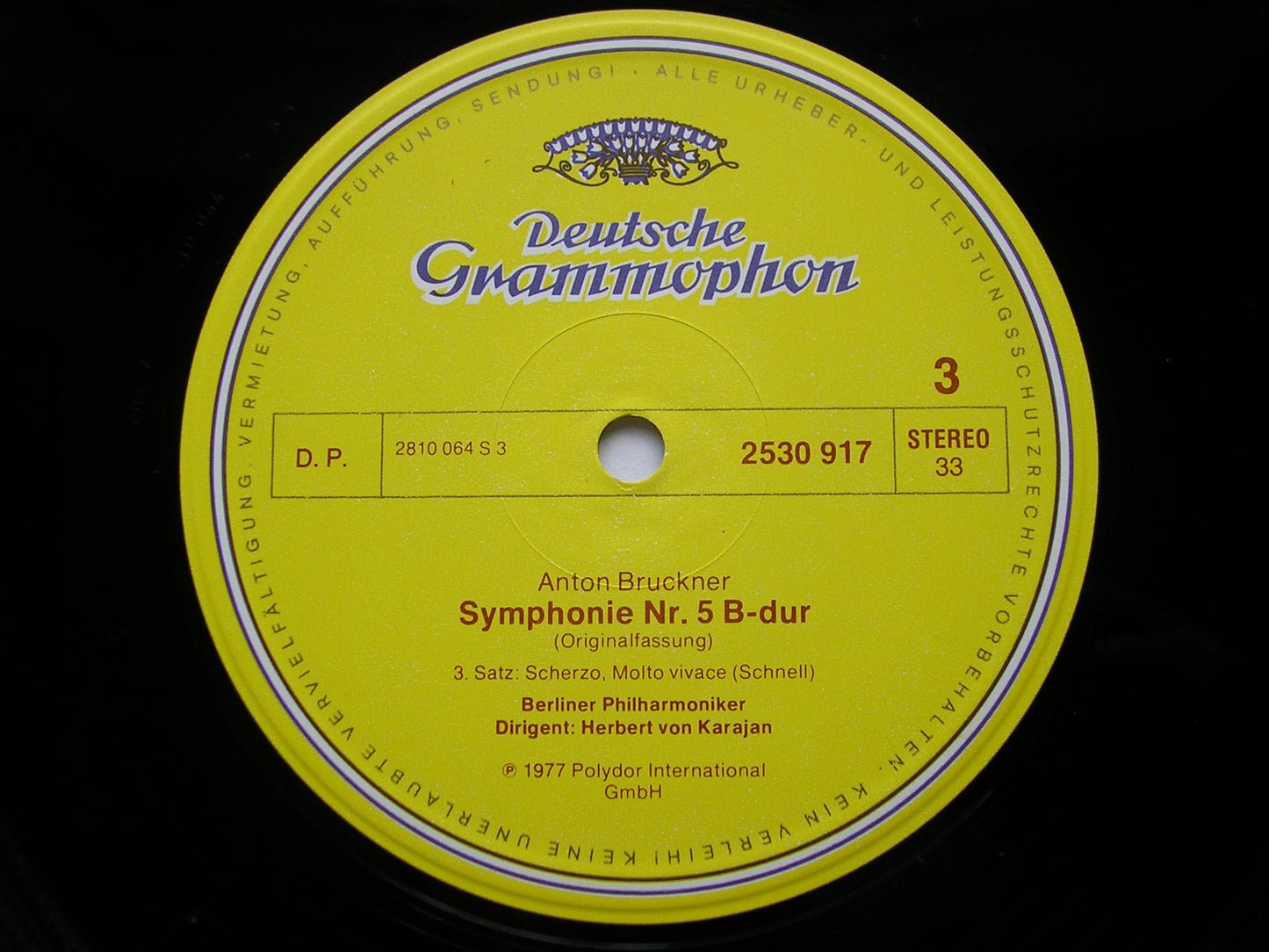 BRUCKNER: SYMPHONY No. 5 KARAJAN / BERLIN PHILHARMONIC 2LP 2707 101