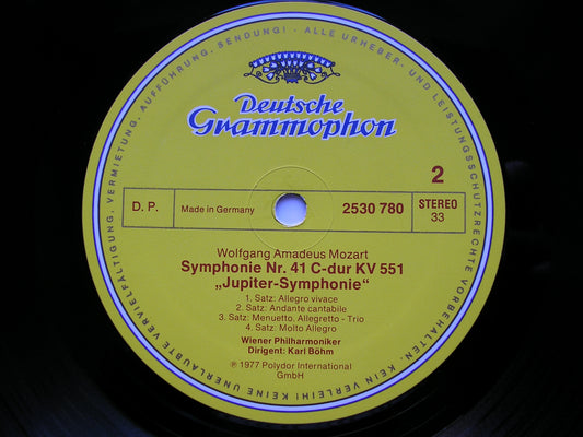 MOZART: SYMPHONIES Nos. 40 & 41 'Jupiter' BOHM / VIENNA PHILHARMONIC 2530 780