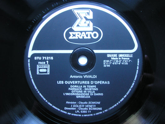VIVALDI: OPERA OVERTURES I SOLOISTI VENETI / CLAUDIO SCIMIONE STU 71215