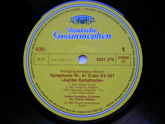 MOZART: SYMPHONIES Nos. 40 & 41 'Jupiter' ABBADO / LONDON SYMPHONY 2531 273