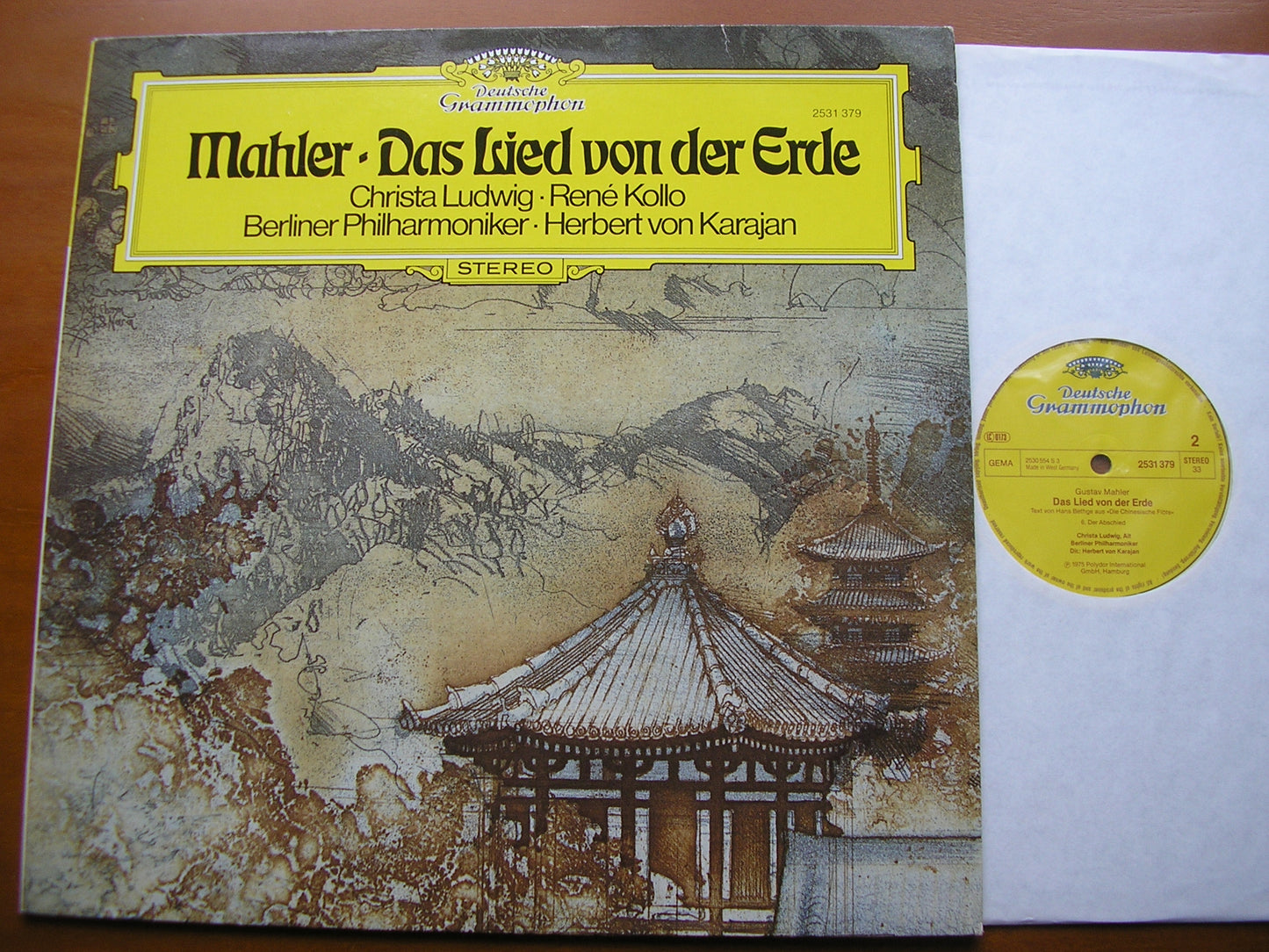 MAHLER: DAS LIED VON DER ERDE      LUDWIG / KOLLO / BERLIN PHILHARMONIC / KARAJAN     2531 379