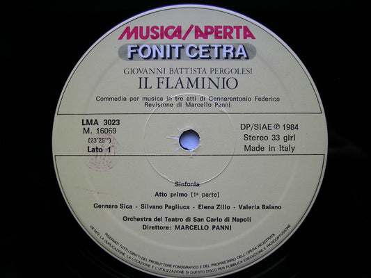 PERGOLESI: IL FLAMINIO (1735) SOLOISTS / SAN CARLO OPERA NAPLES / PANNI 3LP LMA 3023