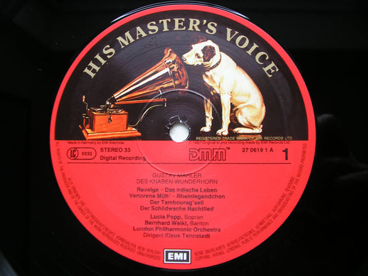 MAHLER: DES KNABEN WUNDERHORN      LUCIA POPP / BERND WEIKL / LONDON PHILHARMONIC ORCHESTRA / TENNSTEDT    27 0619
