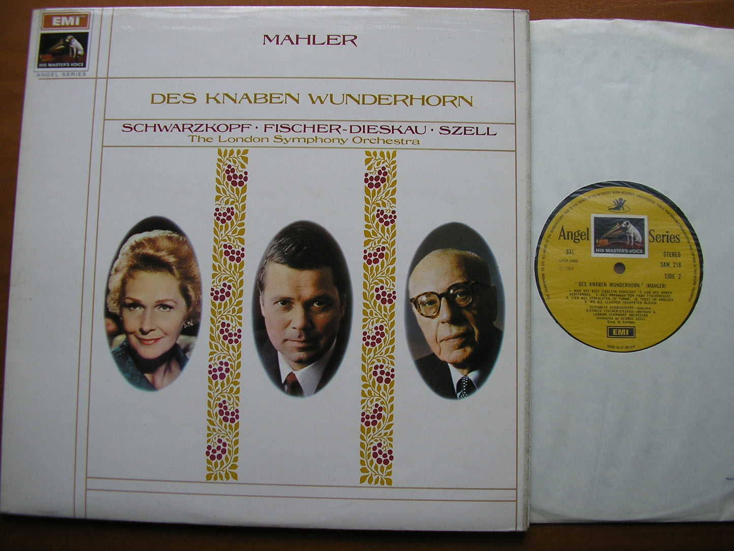 MAHLER: DES KNABEN WUNDERHORN      SCHWARZKOPF / FISCHER-DIESKAU / LONDON SYMPHONY / SZELL     SAN 218