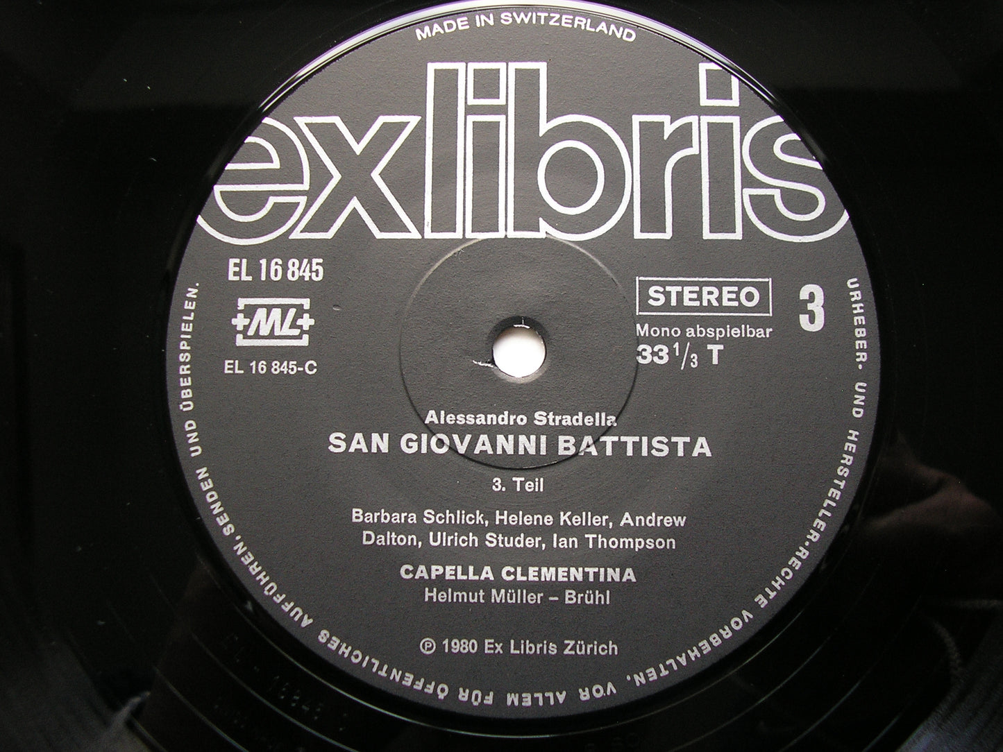STRADELLA: SAN GIOVANNI BATTISTA    SOLOISTS / CAPELLA CLEMENTINA / MULLER-BRUHL    2LP     EL 16845