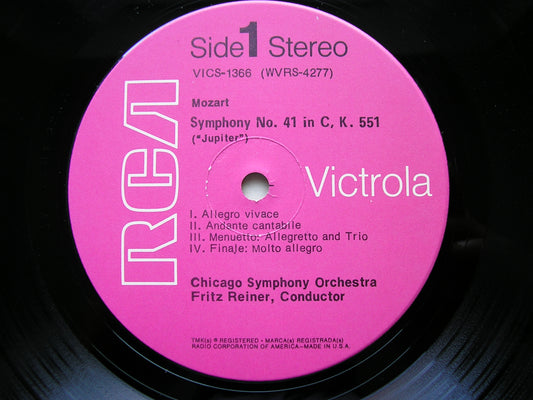 MOZART: SYMPHONY No. 41 'Jupiter' / HAYDN: SYMPHONY No. 88 REINER / CHICAGO SYMPHONY VICS 1366