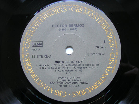 BERLIOZ: LES NUITS D'ETE / LA MORT DE CLEOPATRE      MINTON / BURROWS / BBC SYMPHONY / BOULEZ     76576