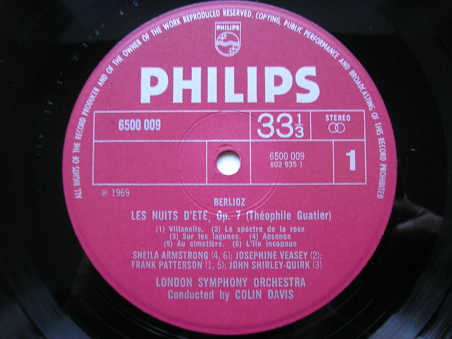 BERLIOZ: LES NUITS D'ETE / COMPLETE ORCHESTRAL SONGS     SOLOISTS / LONDON SYMPHONY / DAVIS    SAL 3789