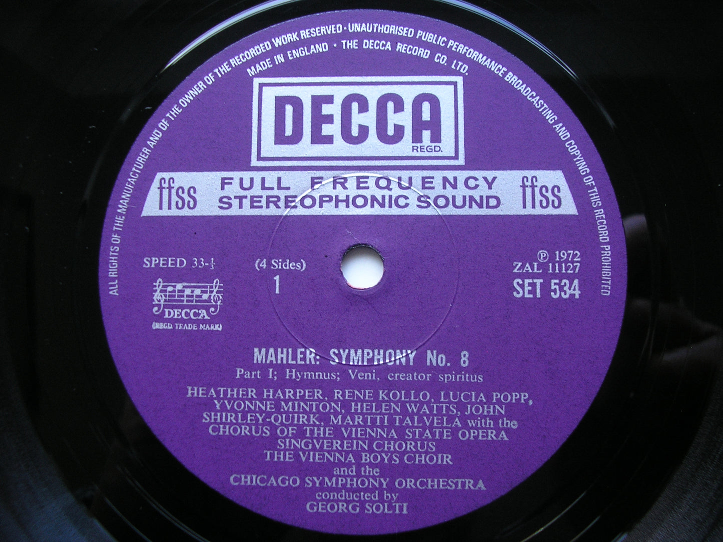 MAHLER: SYMPHONY No. 8 SOLOISTS / CHICAGO SYMPHONY / SOLTI SET 534 / 5