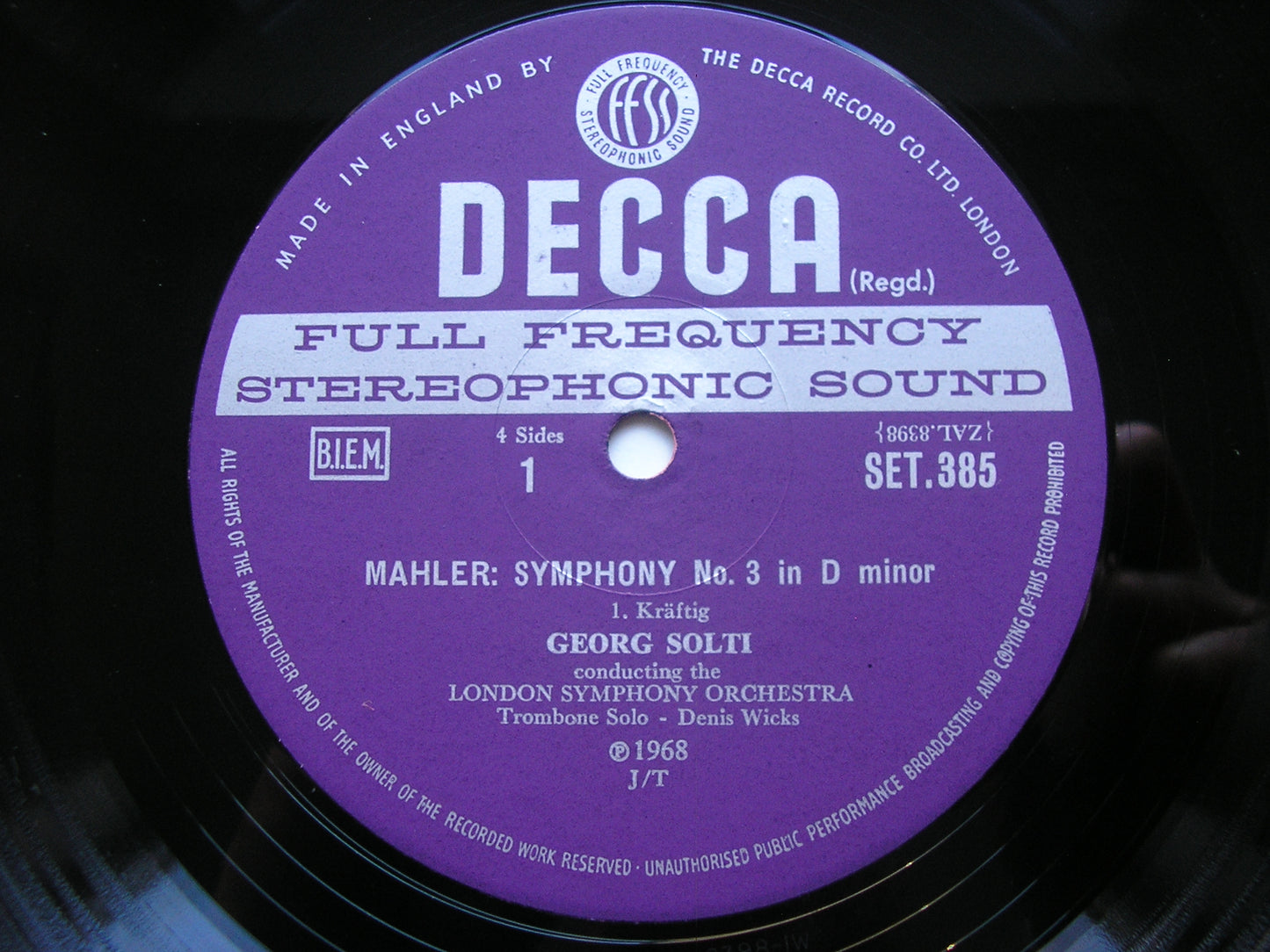 MAHLER: SYMPHONY No. 3 HELEN WATTS / LONDON SYMPHONY / SOLTI SET 385 / 6