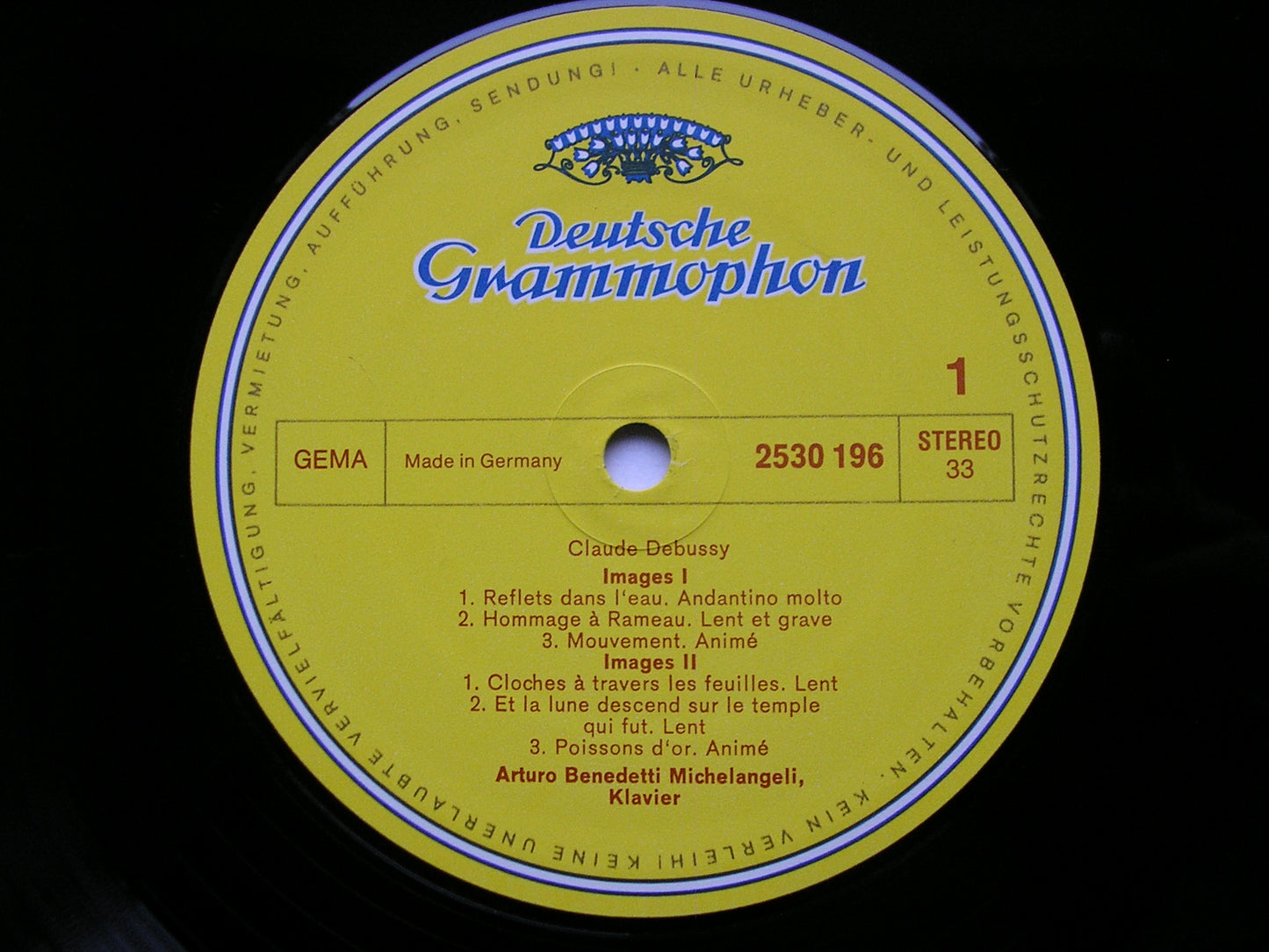 DEBUSSY: IMAGES 1 & 2 / CHILDREN'S CORNER MICHELANGELI 2530 196