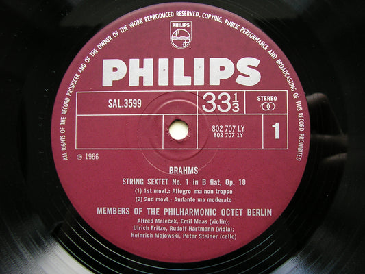 BRAHMS: STRING SEXTET Op. 18 BERLIN PHILHARMONIC OCTET SAL 3599