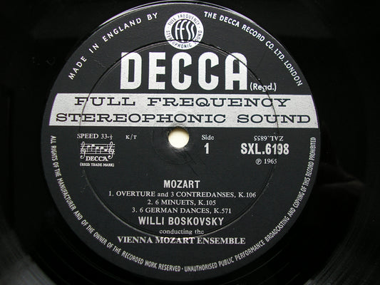 SXL 6198 MOZART: COMPLETE DANCES & MARCHES Volume 5 BOSKOVSKY / VIENNA MOZART ENSEMBLE ED2